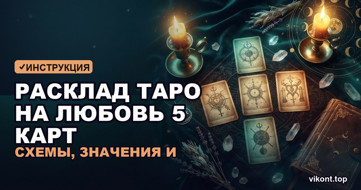 Расклад таро на любовь 5 карт: схемы, значения и правила гадания